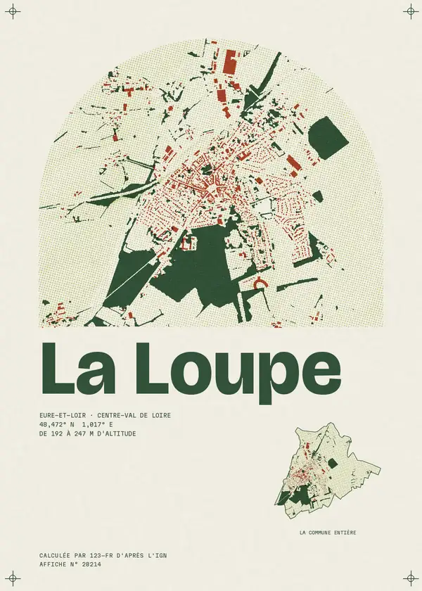 Affiche de La Loupe, calculée par 123-fr d'après l'IGN