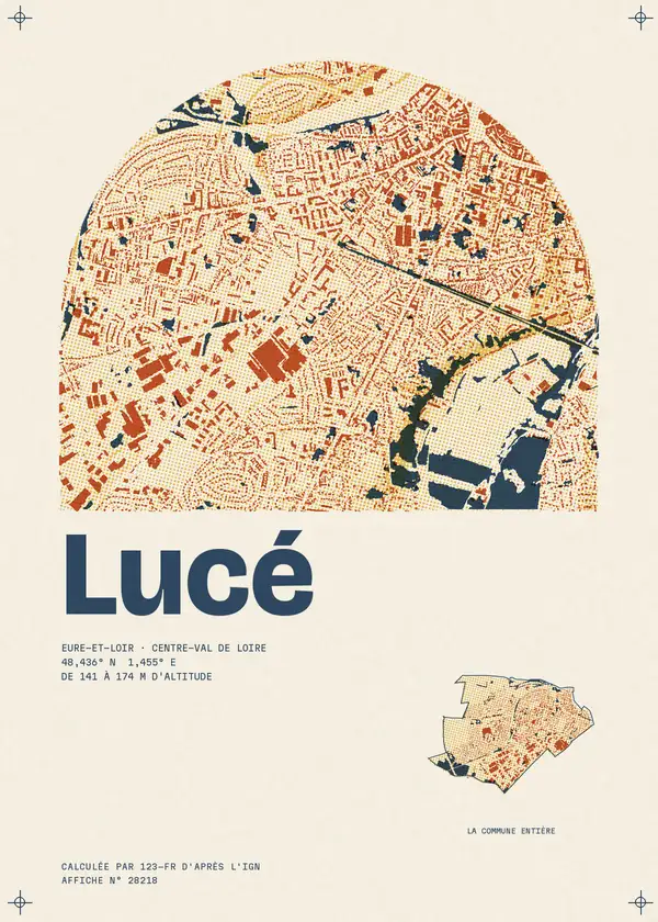 Affiche de Lucé, calculée par 123-fr d'après l'IGN
