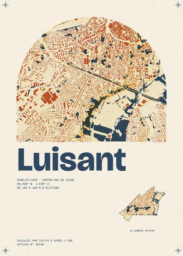 Affiche de Luisant, calculée par 123-fr d'après l'IGN