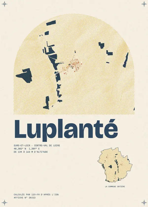 Affiche de Luplanté, calculée par 123-fr d'après l'IGN