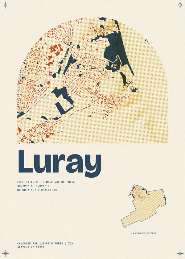 Affiche de Luray, calculée par 123-fr d'après l'IGN