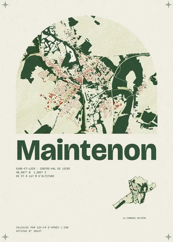 Affiche de Maintenon, calculée par 123-fr d'après l'IGN