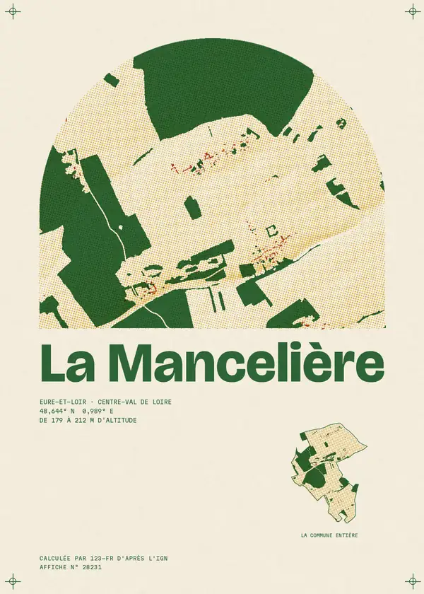 Affiche de La Mancelière, calculée par 123-fr d'après l'IGN