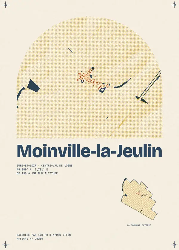 Affiche de Moinville-la-Jeulin, calculée par 123-fr d'après l'IGN