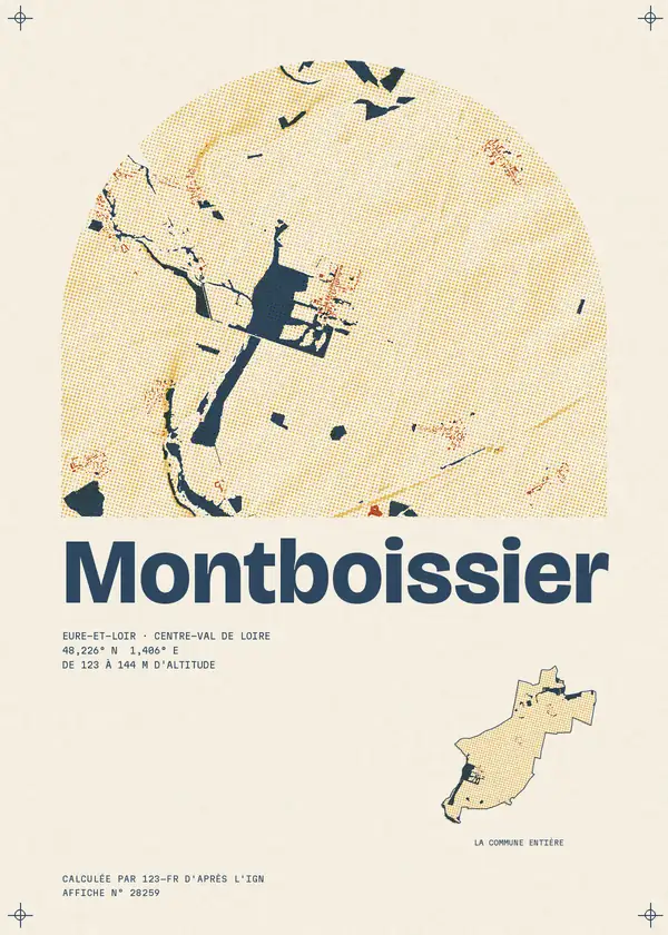Affiche de Montboissier, calculée par 123-fr d'après l'IGN
