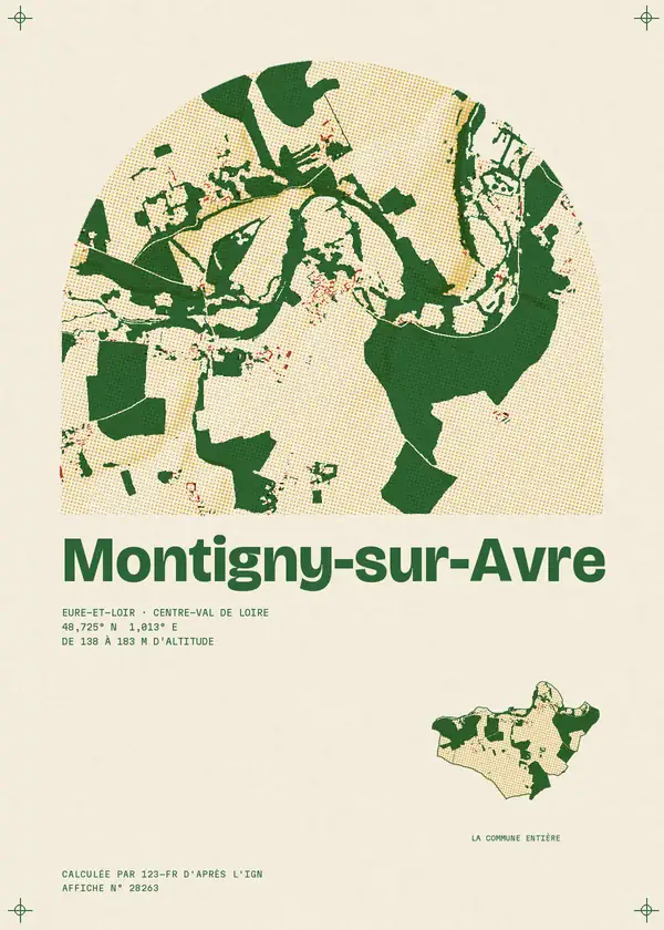 Affiche de Montigny-sur-Avre, calculée par 123-fr d'après l'IGN