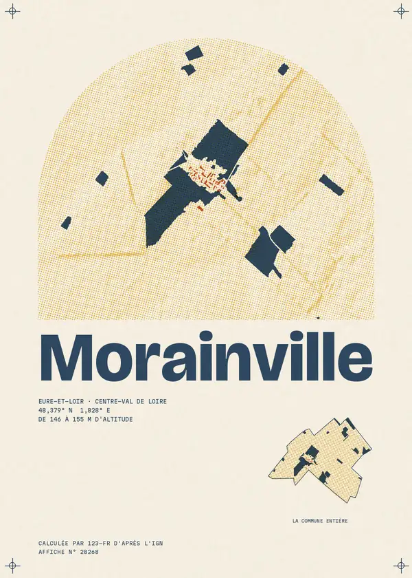 Affiche de Morainville, calculée par 123-fr d'après l'IGN