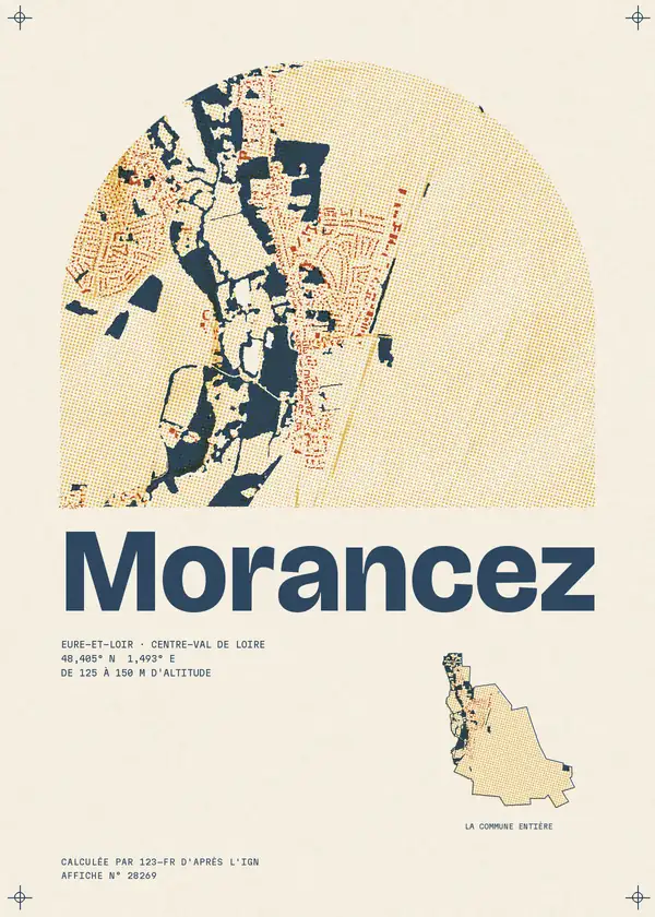 Affiche de Morancez, calculée par 123-fr d'après l'IGN