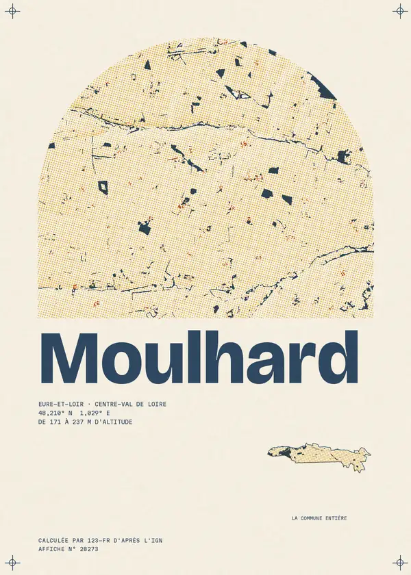 Affiche de Moulhard, calculée par 123-fr d'après l'IGN