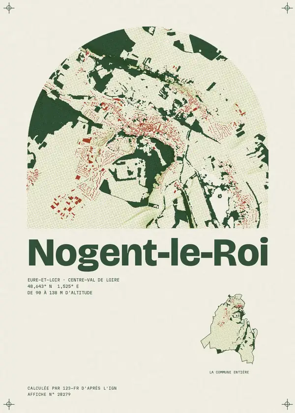 Affiche de Nogent-le-Roi, calculée par 123-fr d'après l'IGN
