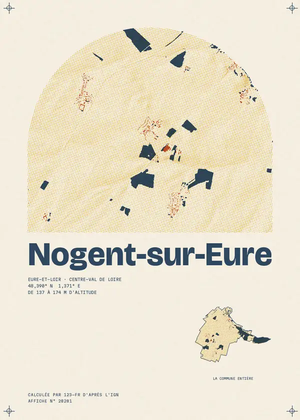Affiche de Nogent-sur-Eure, calculée par 123-fr d'après l'IGN