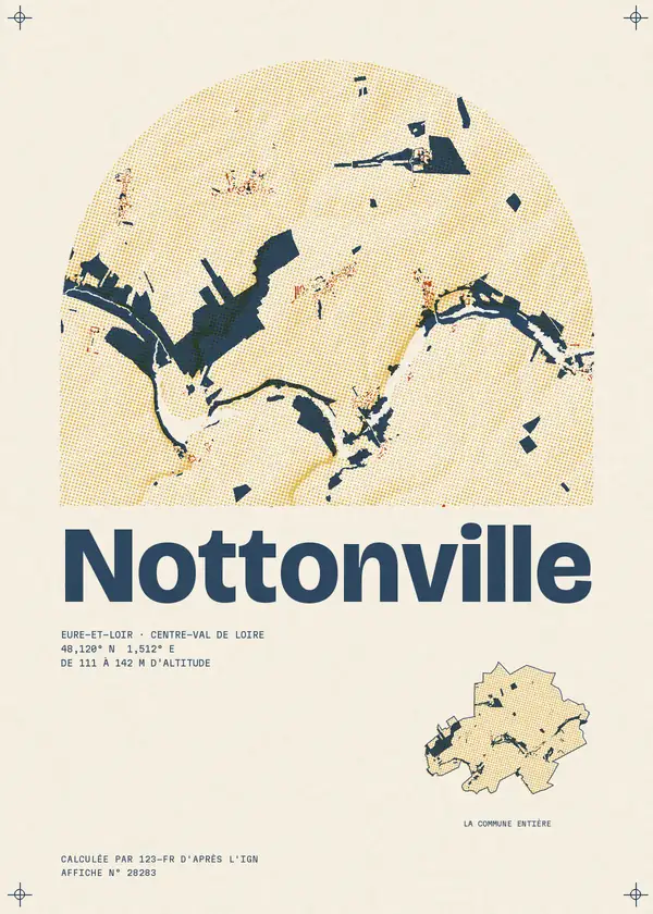 Affiche de Nottonville, calculée par 123-fr d'après l'IGN