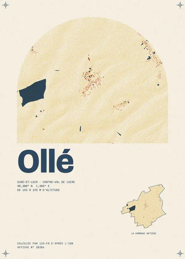Affiche de Ollé, calculée par 123-fr d'après l'IGN