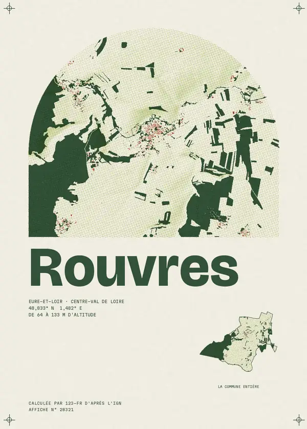 Affiche de Rouvres, calculée par 123-fr d'après l'IGN
