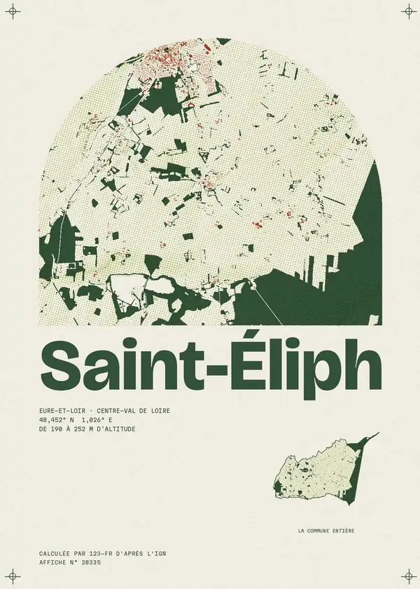 Affiche de Saint-Éliph, calculée par 123-fr d'après l'IGN