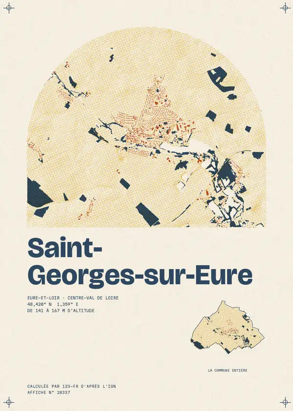 Affiche de Saint-Georges-sur-Eure, calculée par 123-fr d'après l'IGN