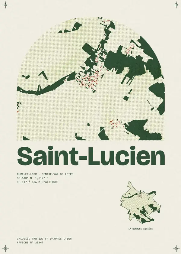 Affiche de Saint-Lucien, calculée par 123-fr d'après l'IGN