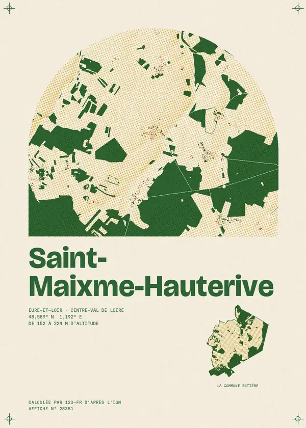 Affiche de Saint-Maixme-Hauterive, calculée par 123-fr d'après l'IGN