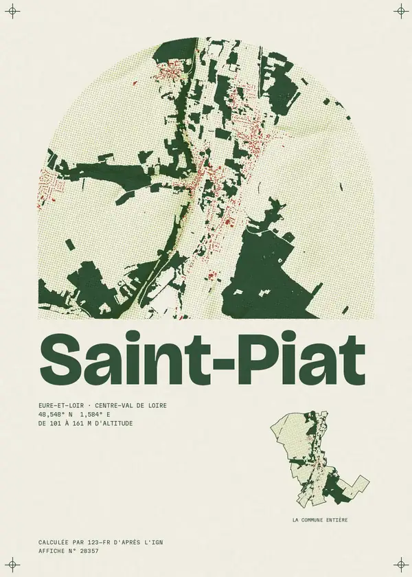 Affiche de Saint-Piat, calculée par 123-fr d'après l'IGN
