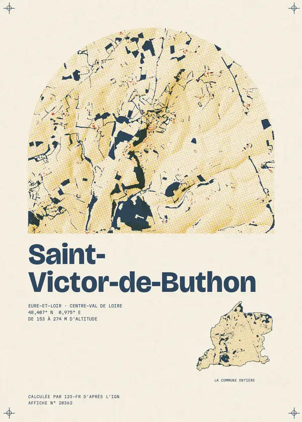 Affiche de Saint-Victor-de-Buthon, calculée par 123-fr d'après l'IGN