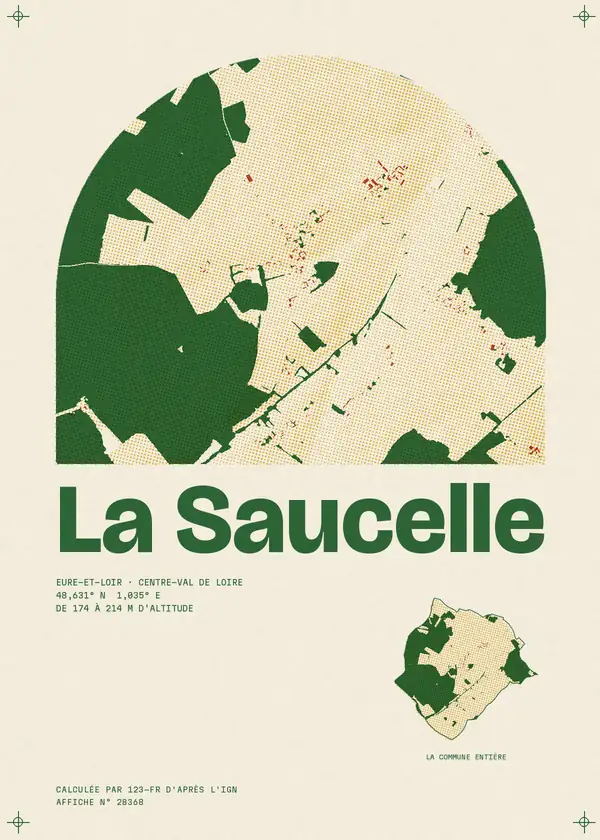 Affiche de La Saucelle, calculée par 123-fr d'après l'IGN