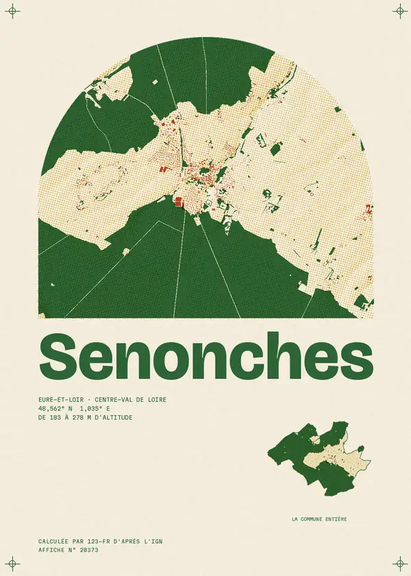 Affiche de Senonches, calculée par 123-fr d'après l'IGN