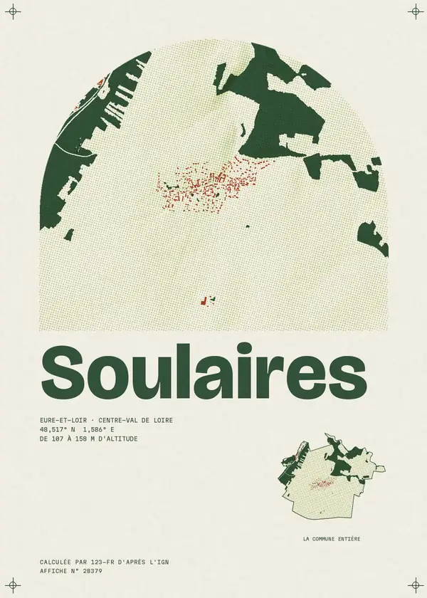 Affiche de Soulaires, calculée par 123-fr d'après l'IGN