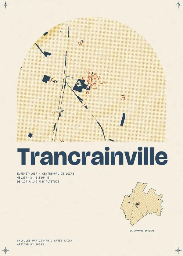 Affiche de Trancrainville, calculée par 123-fr d'après l'IGN