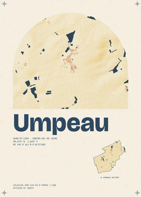 Affiche de Umpeau, calculée par 123-fr d'après l'IGN