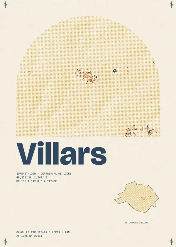 Affiche de Villars, calculée par 123-fr d'après l'IGN