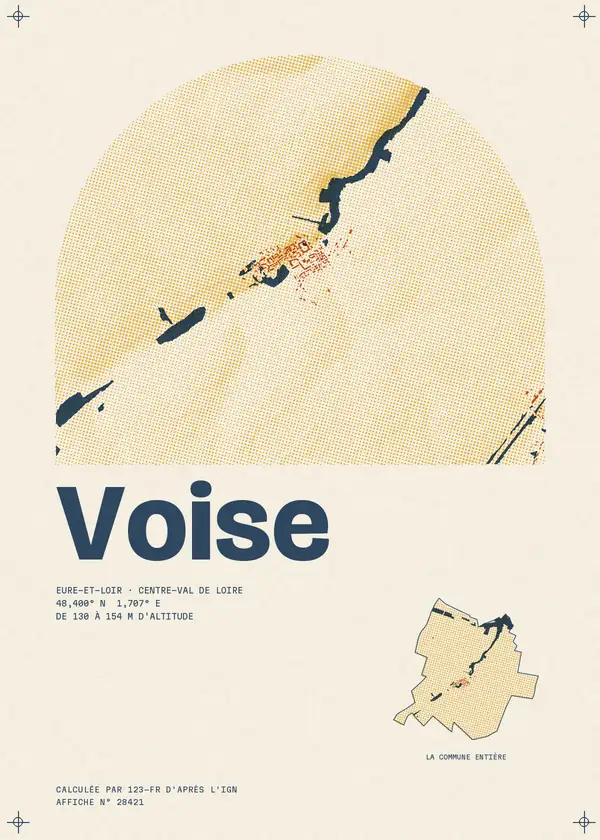 Affiche de Voise, calculée par 123-fr d'après l'IGN