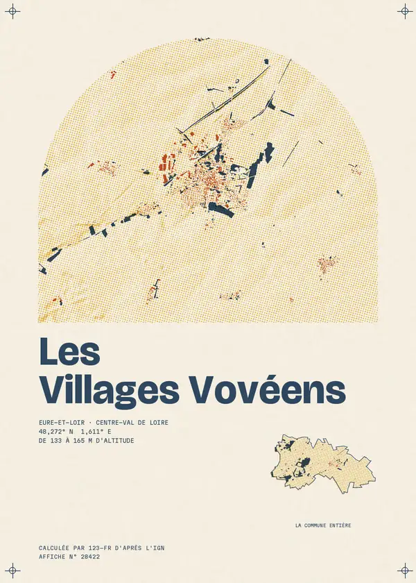 Affiche de Les Villages Vovéens, calculée par 123-fr d'après l'IGN