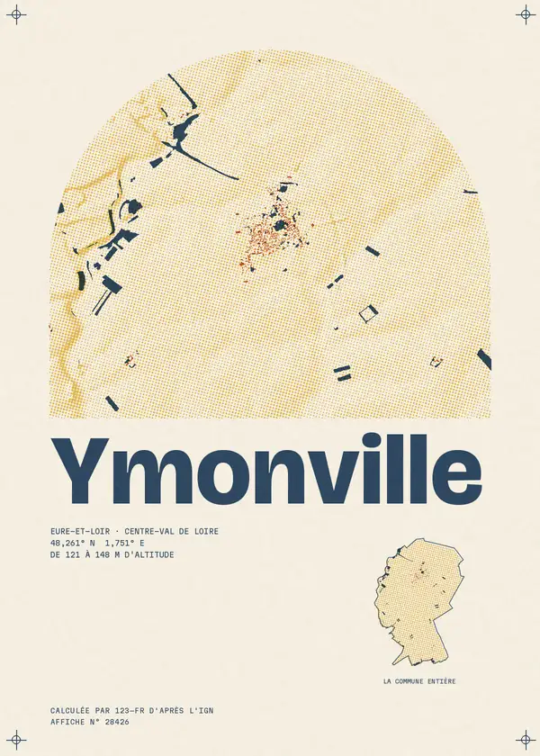 Affiche de Ymonville, calculée par 123-fr d'après l'IGN