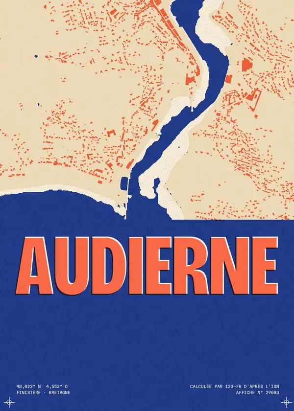 Affiche de Audierne, calculée par 123-fr d'après l'IGN