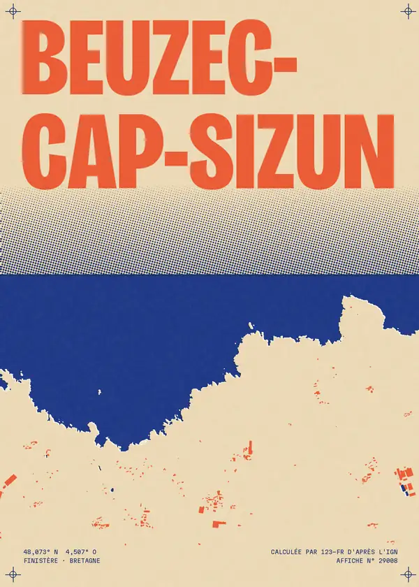 Affiche de Beuzec-Cap-Sizun, calculée par 123-fr d'après l'IGN