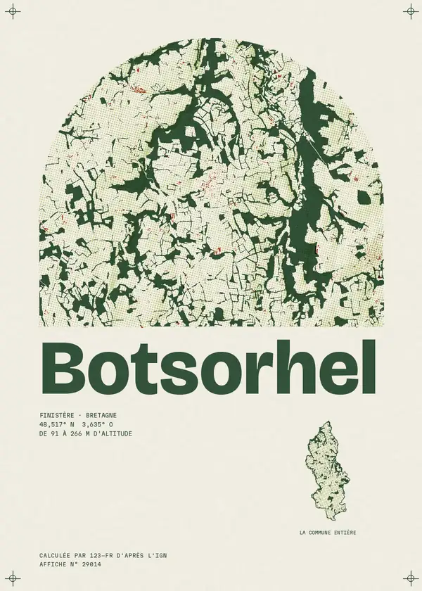 Affiche de Botsorhel, calculée par 123-fr d'après l'IGN