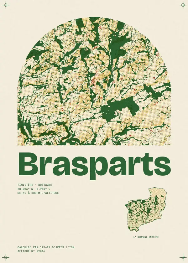 Affiche de Brasparts, calculée par 123-fr d'après l'IGN