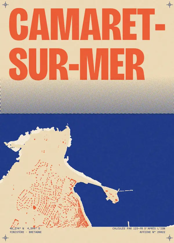 Affiche de Camaret-sur-Mer, calculée par 123-fr d'après l'IGN