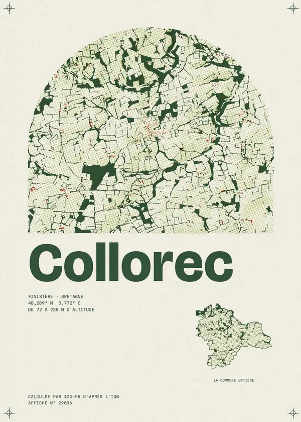 Affiche de Collorec, calculée par 123-fr d'après l'IGN