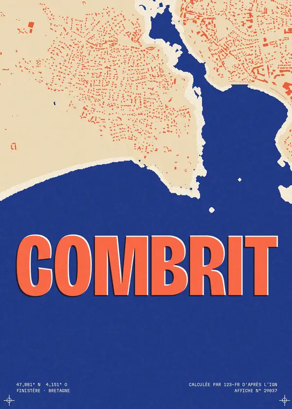 Affiche de Combrit, calculée par 123-fr d'après l'IGN