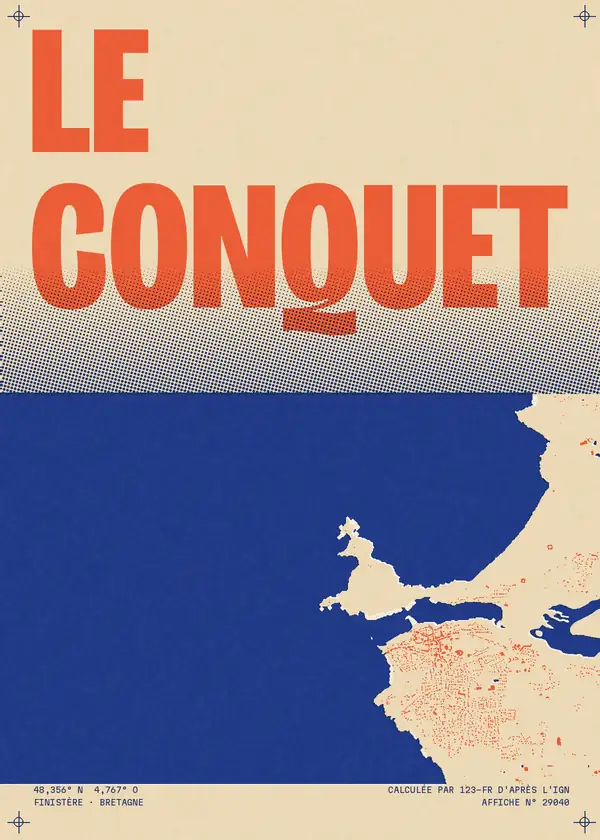 Affiche de Le Conquet, calculée par 123-fr d'après l'IGN