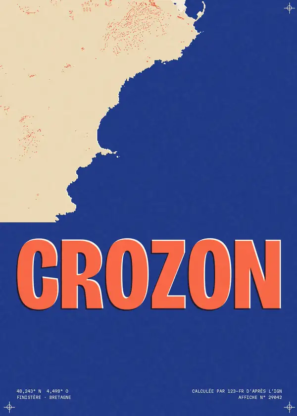 Affiche de Crozon, calculée par 123-fr d'après l'IGN