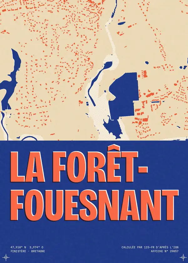 Affiche de La Forêt-Fouesnant, calculée par 123-fr d'après l'IGN