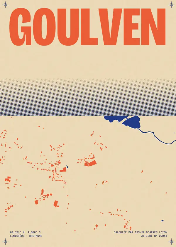 Affiche de Goulven, calculée par 123-fr d'après l'IGN