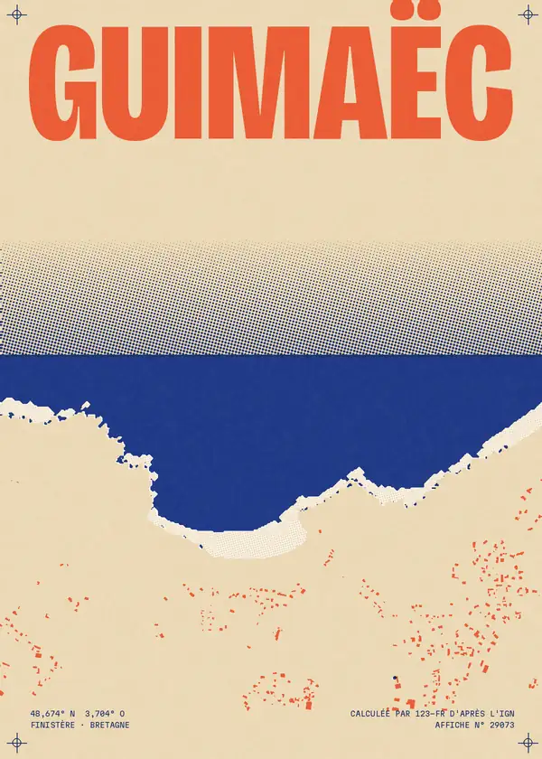 Affiche de Guimaëc, calculée par 123-fr d'après l'IGN