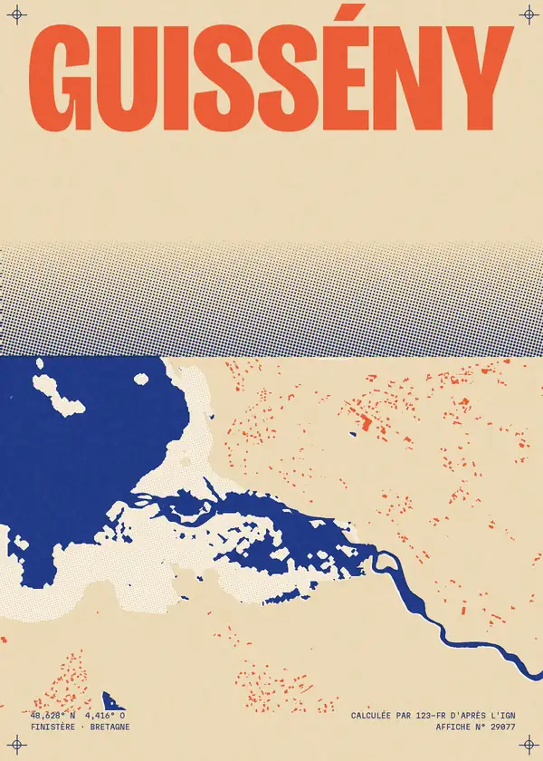 Affiche de Guissény, calculée par 123-fr d'après l'IGN
