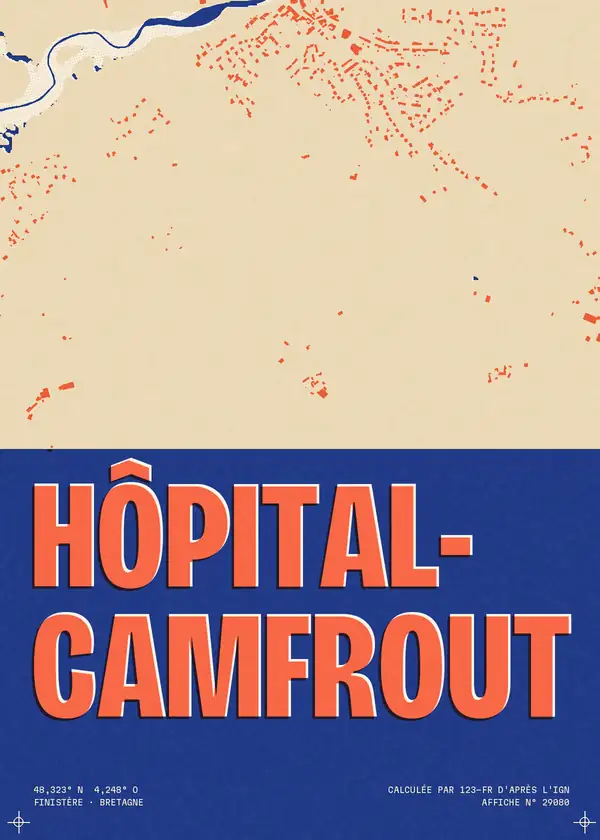 Affiche de Hôpital-Camfrout, calculée par 123-fr d'après l'IGN