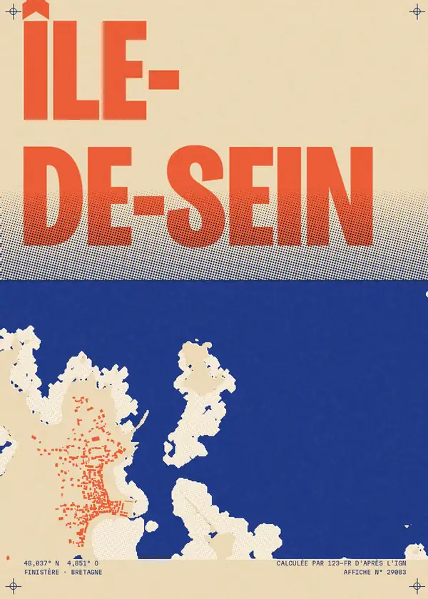 Affiche de Île-de-Sein, calculée par 123-fr d'après l'IGN