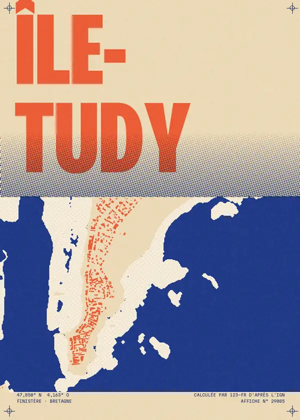 Affiche de Île-Tudy, calculée par 123-fr d'après l'IGN