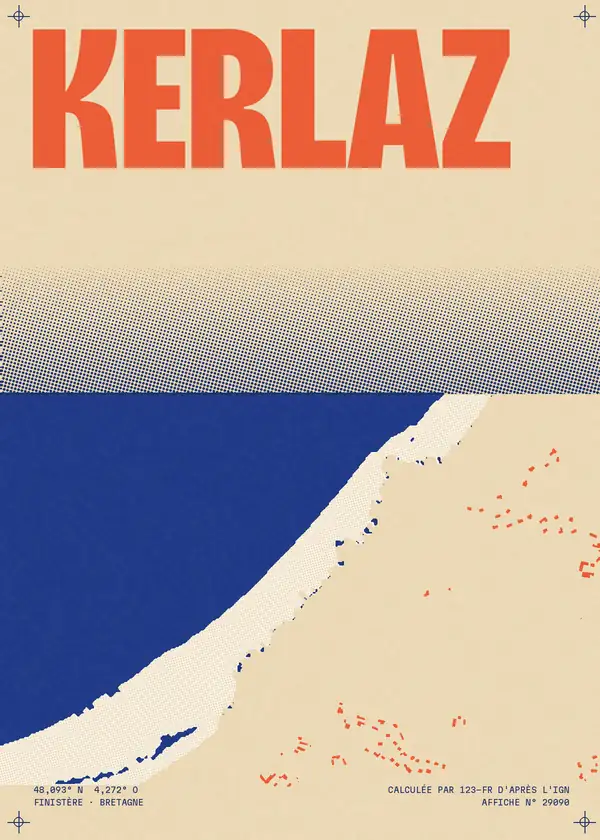 Affiche de Kerlaz, calculée par 123-fr d'après l'IGN